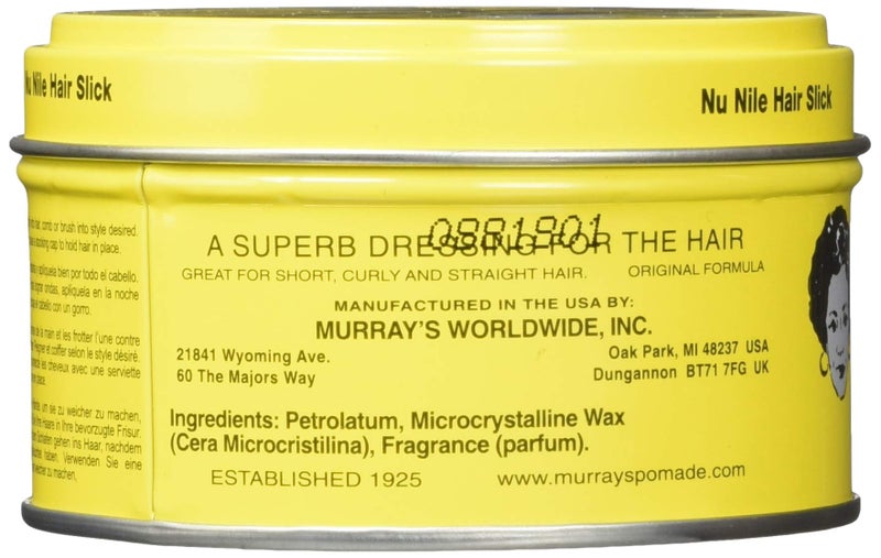 Murray's Nu Nile Hair Slick Dressing Pomade 3 oz. Jar - Image 3